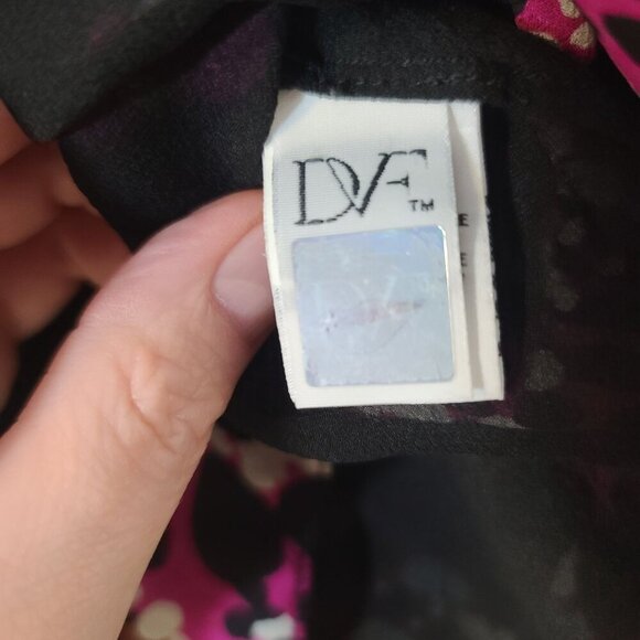 Diane Von Furrstenberg Lorelai Print Chieff In Cheetah Splash Pink Blouse 10 - Picture 9 of 11